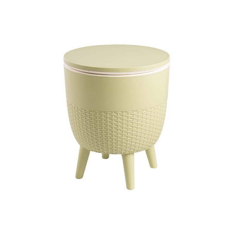 Cancun Resin Outdoor 2-In-1 Side Table and Cooler