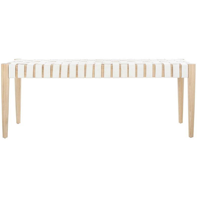 Orin 47" Woven Leather Bench