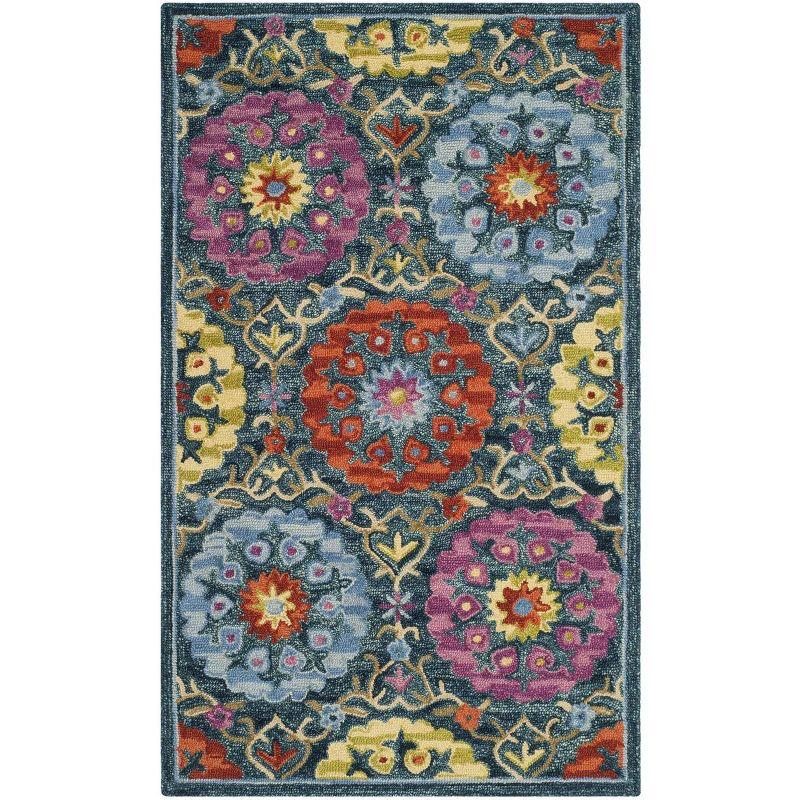 Suzani SZN328 Hand Hooked Indoor Area Rug  - Safavieh