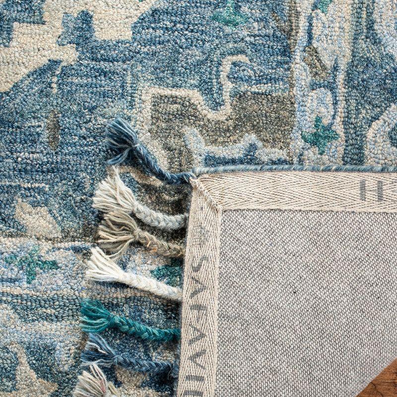 Aspen APN230 Hand Tufted Indoor Area Rug - Dark Blue/Grey - 7'x7' - Safavieh