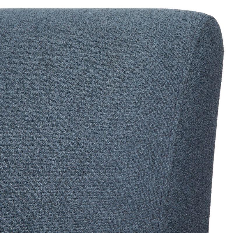 Buylateral Set of 2 Estelle Armless Upholstered Dining Chairs Slate Blue: Upholstered, Rubberwood Frame, Foam Filled