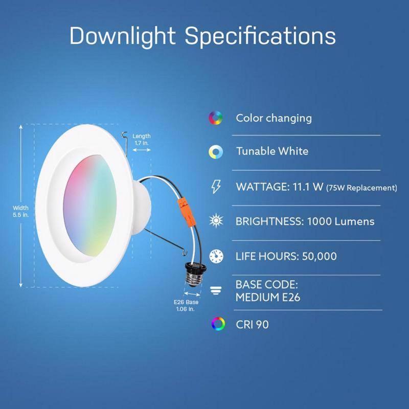 1'' Dimmable Air-Tight IC Rated LED Retrofit Recessed Lighting Kit