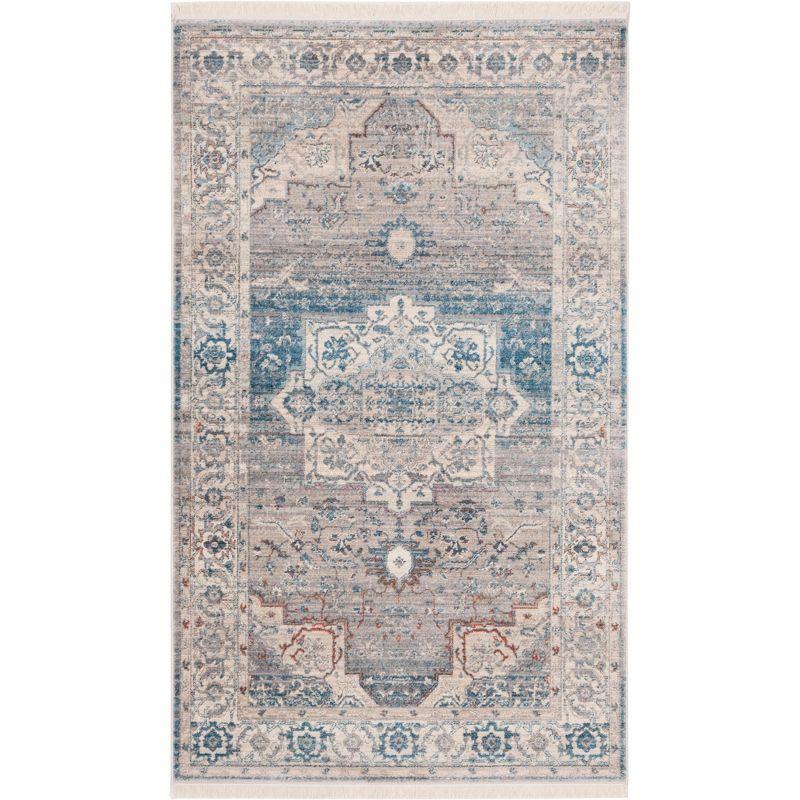 Vintage Persian VTP447 Power Loomed Indoor Area Rug - Grey/Blue - 5'x7'6" - Safavieh