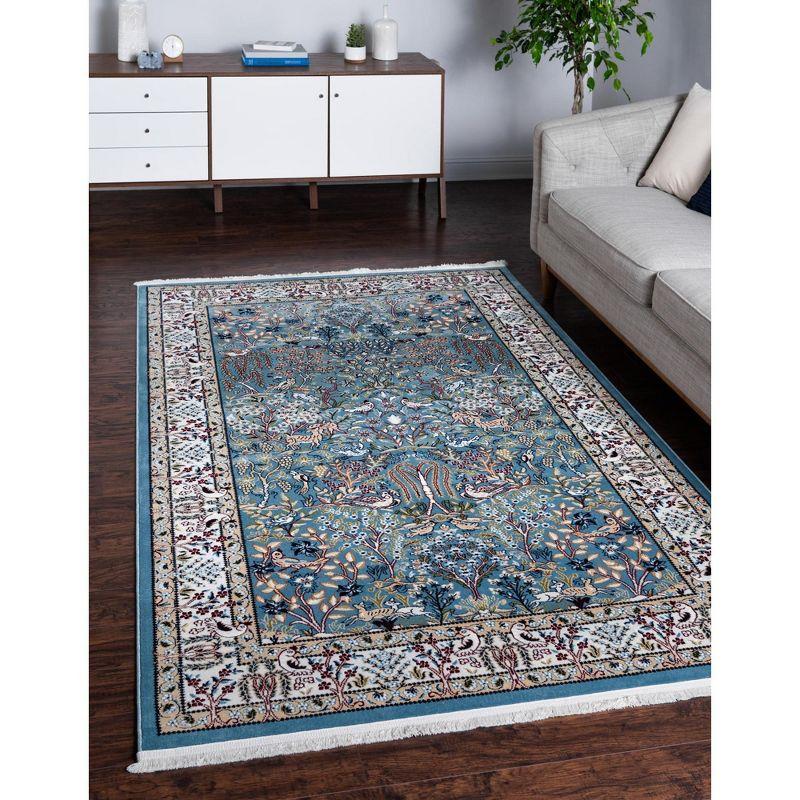 Unique Loom Narenj Collection Area Rug - Bristol (6' 1" x 9' Rectangle Blue/Beige)