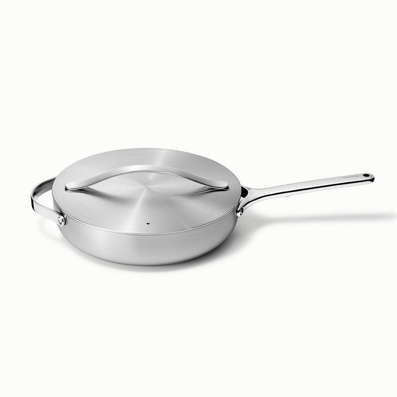 Silver 4.5qt Stainless Steel Non-Stick Sauté Pan with Lid