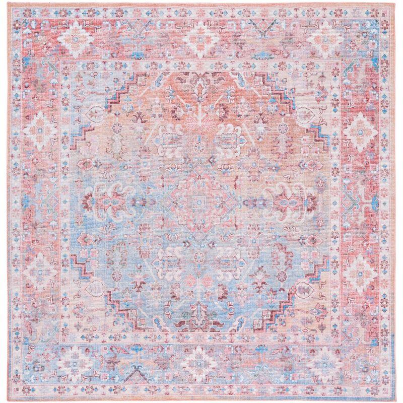 Briana Oriental Pink/Blue Area Rug