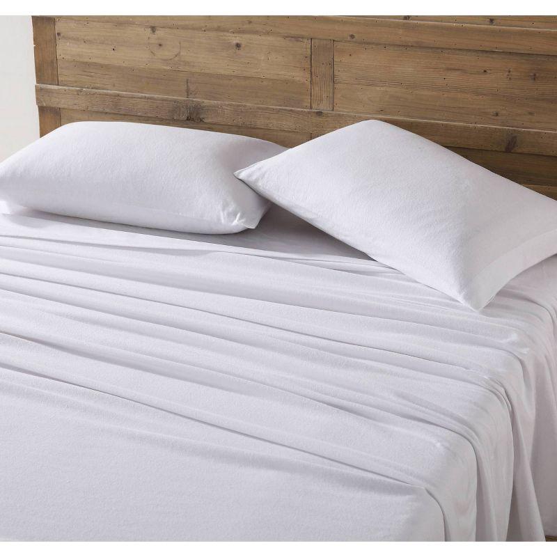 Twin Solid Flannel Sheet Set White - Eddie Bauer