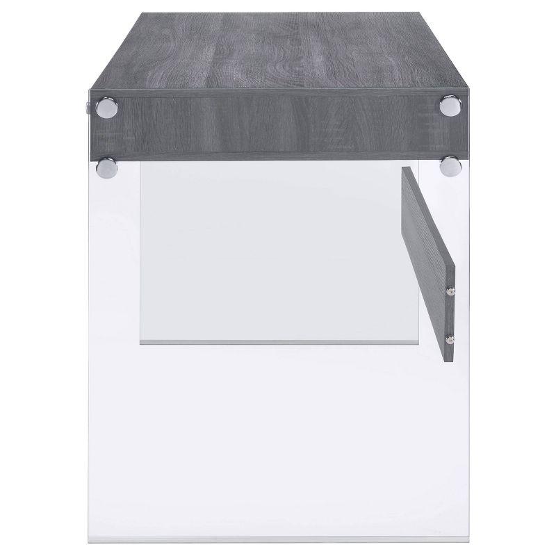 Dobrev 2 Drawer Writing Desk with Glass Base - Coaster