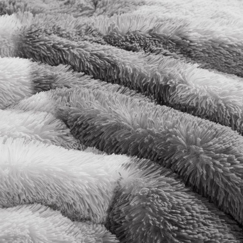 Intelligent Design Ombre Shaggy Faux Fur Comforter Set