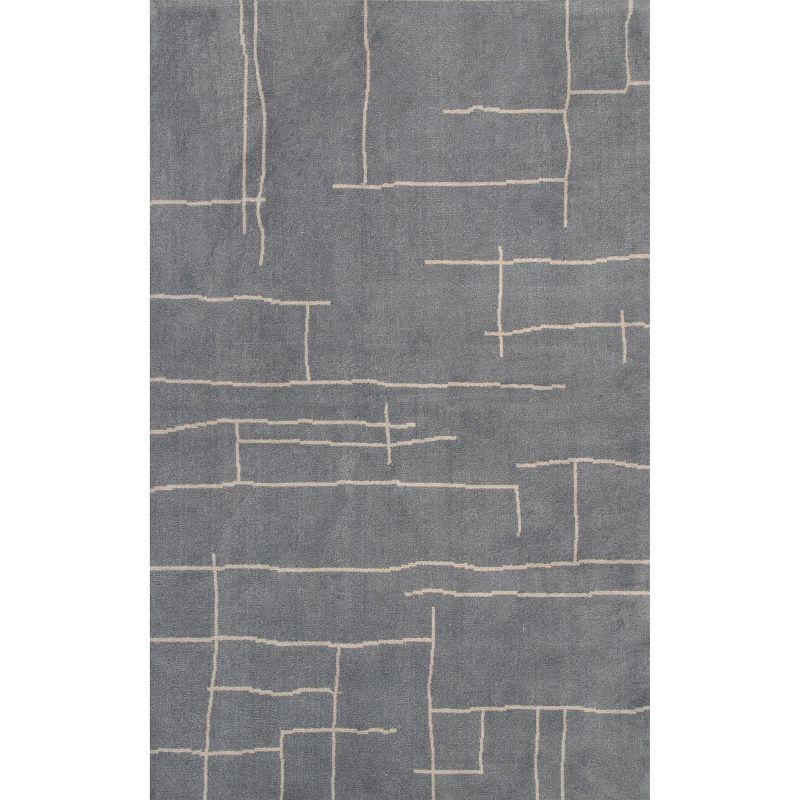 Gray Abstract Geometric 8' x 10' Synthetic Area Rug