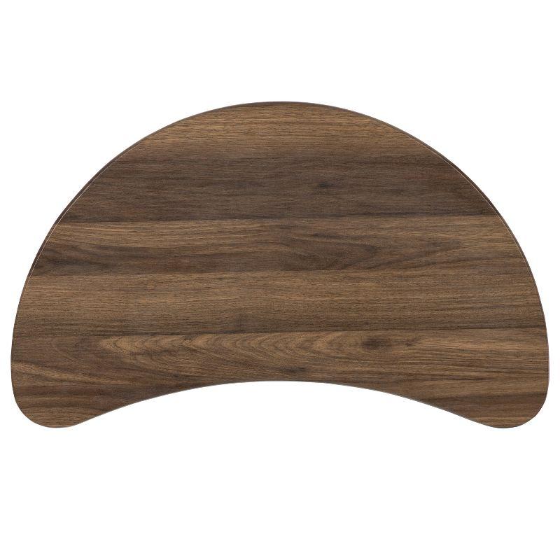 Flash Furniture Rustic Walnut Sit to Stand Mobile Laptop Computer Desk