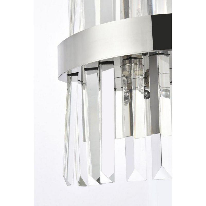 Chrome and Clear Crystal 2-Light Dimmable Wall Sconce