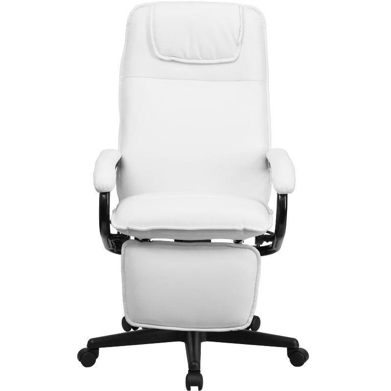 Flash Furniture High Back LeatherSoft Executive Reclining Ergonomic Swivel Office Chair with Arms