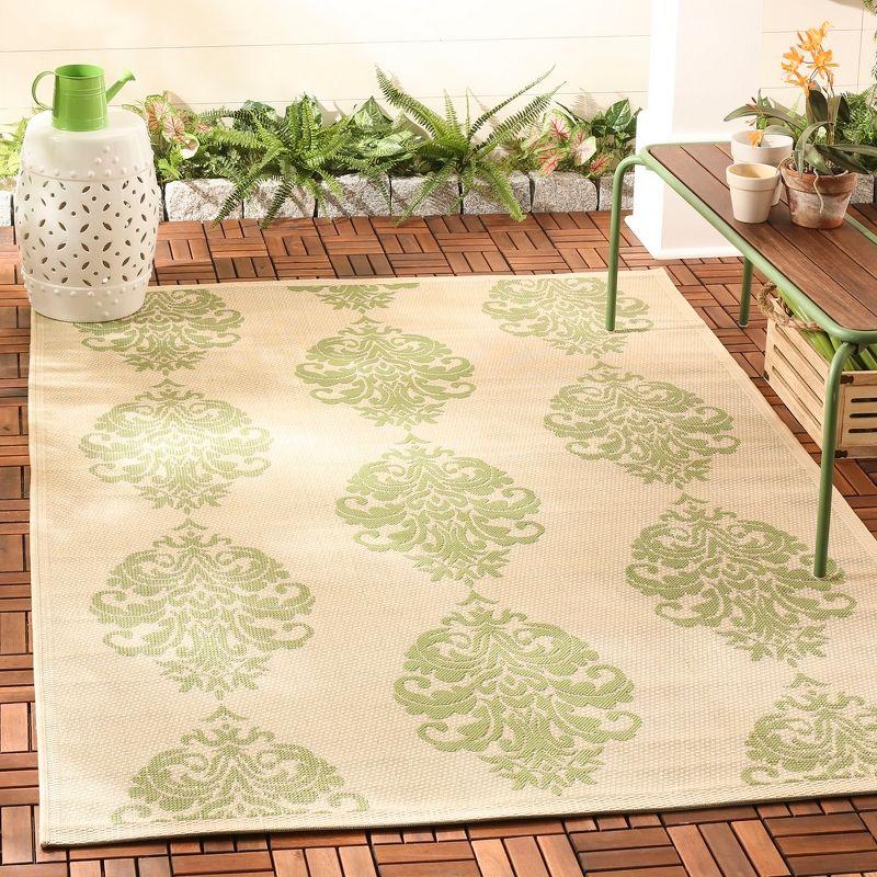 Natural Olive Easy-Care Synthetic Indoor/Outdoor Rug 4' x 5'7"