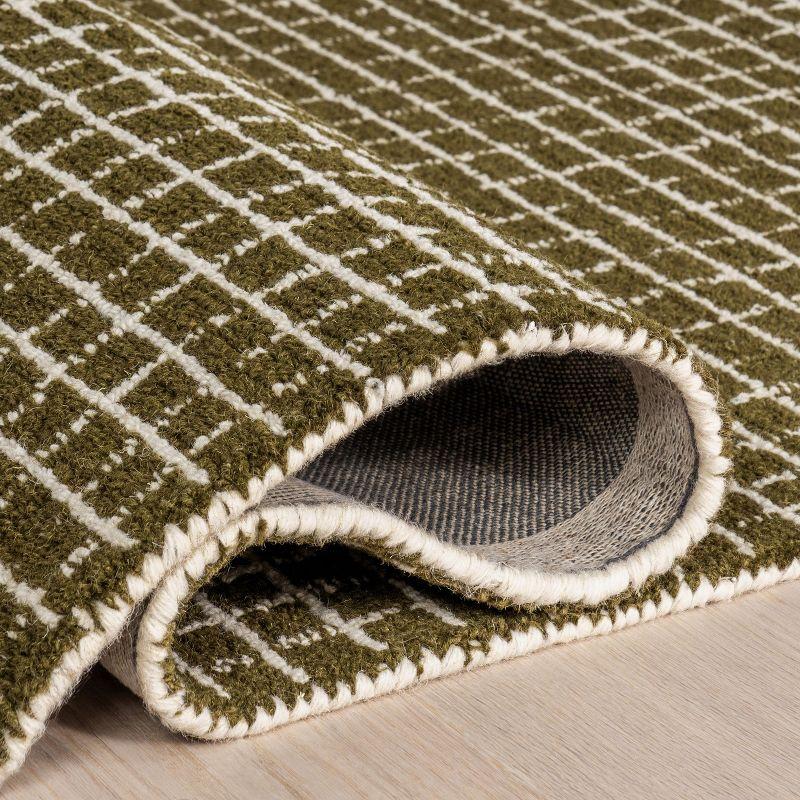 Arvin Olano x Rugs USA Melrose Checked Wool Area Rug