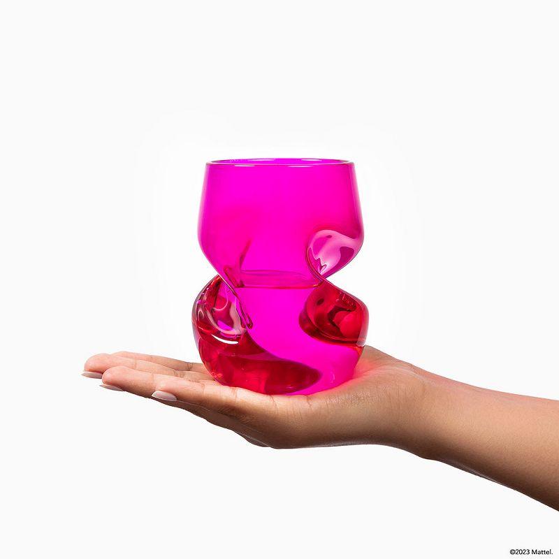 Barbie x Dragon Glassware 16 oz Stemless Wine Glasses Pink & Magenta Set of 2