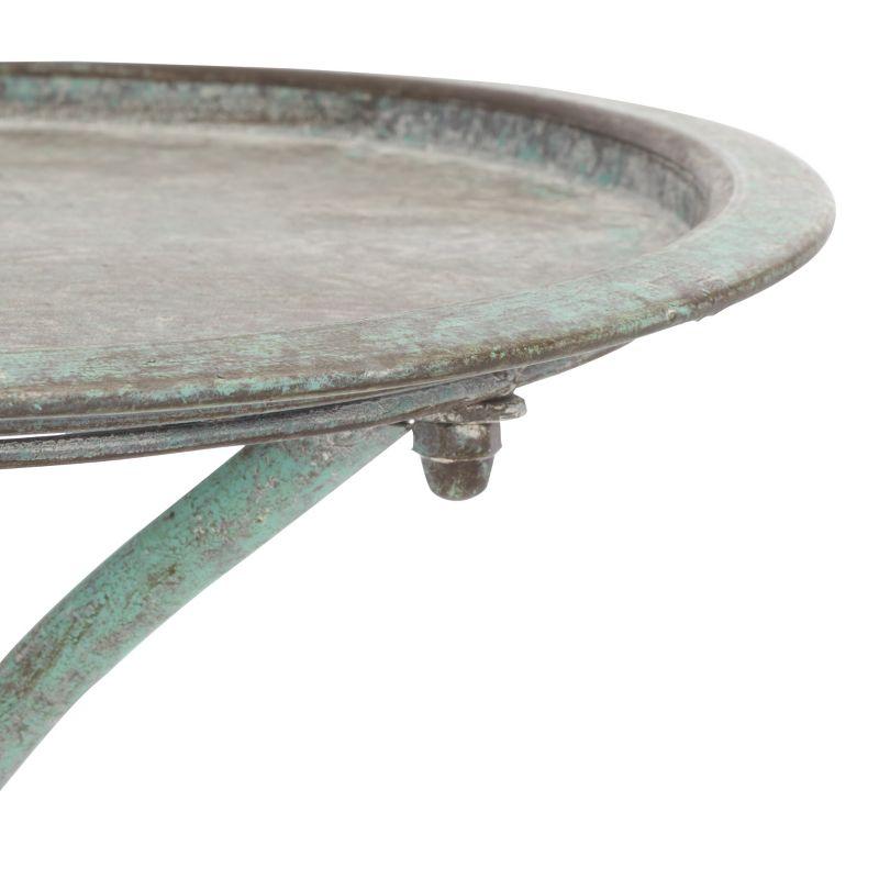 Kensi Outdoor Bird Bath - Antique Green - Safavieh
