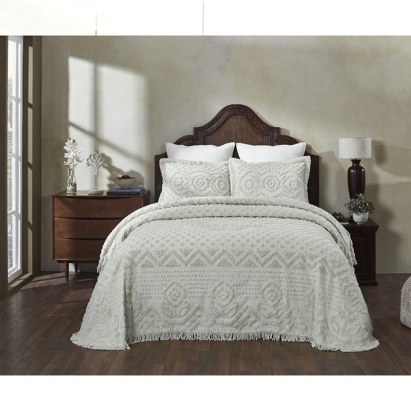 Heirloom Collection Machine Washable 100% Cotton Coverlet/ Chenille Bedding