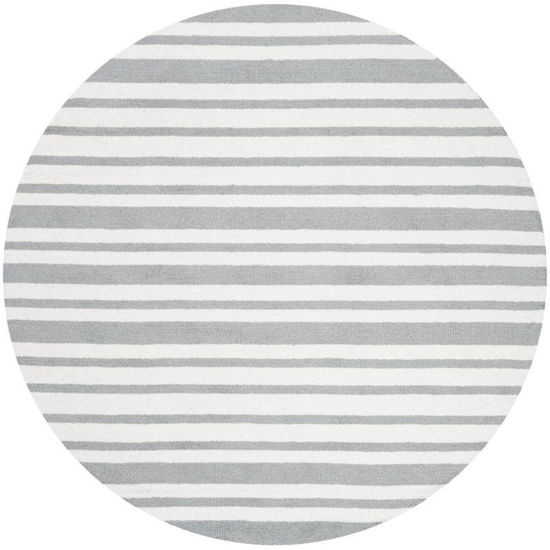 Safavieh Kids Barcode SFK917 Hand Tufted Indoor Area Rug - Grey/Multi - 5' Round - Safavieh