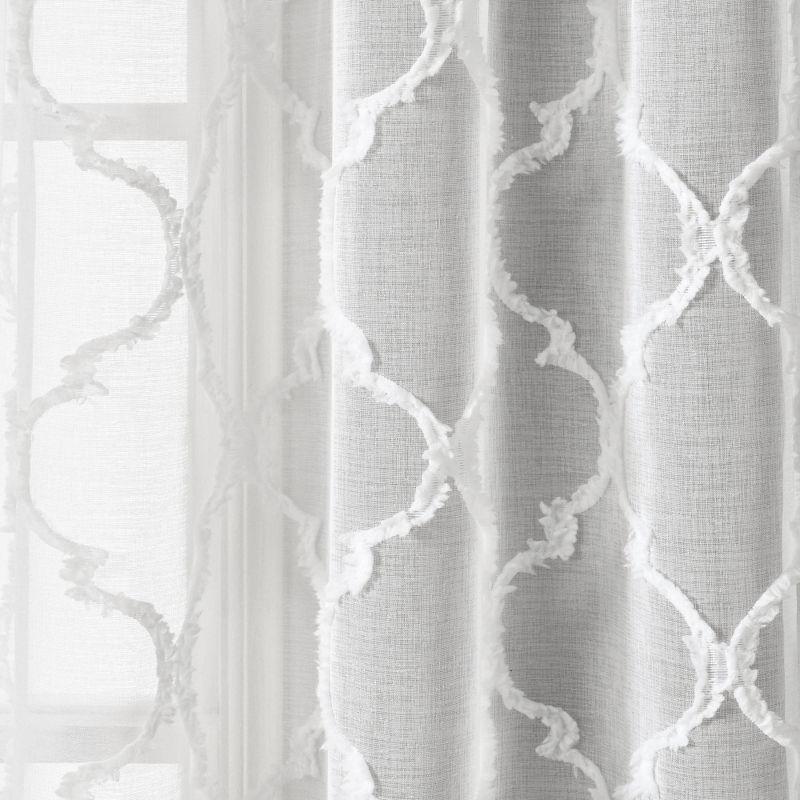 Lush Decor Avon Trellis Sheer Trellis Sheer Curtain Panels (Set of 2)