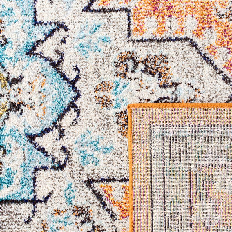 Madison MAD473 Power Loomed Indoor Area Rug - Orange/Teal - 5'3"x7'6" - Safavieh
