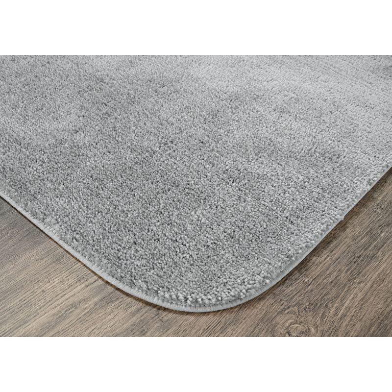 2pc Traditional Nylon Washable Bathroom Rug Set Platinum - Garland Rug: Latex Backed, Tufted Bath Mats Set