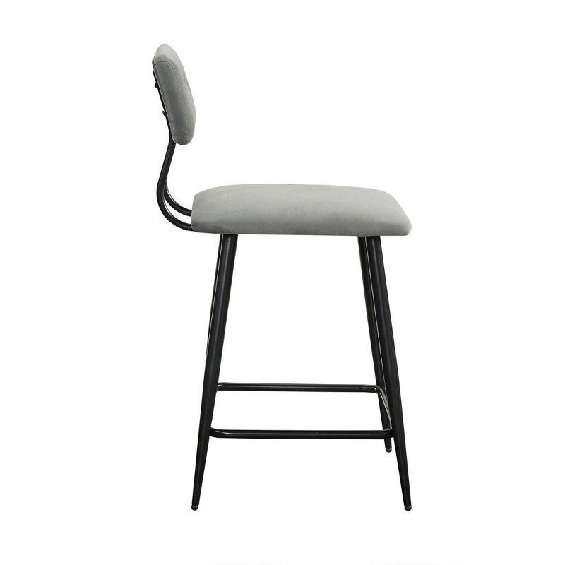 Henrick Velvet Metal Frame Counter Stool