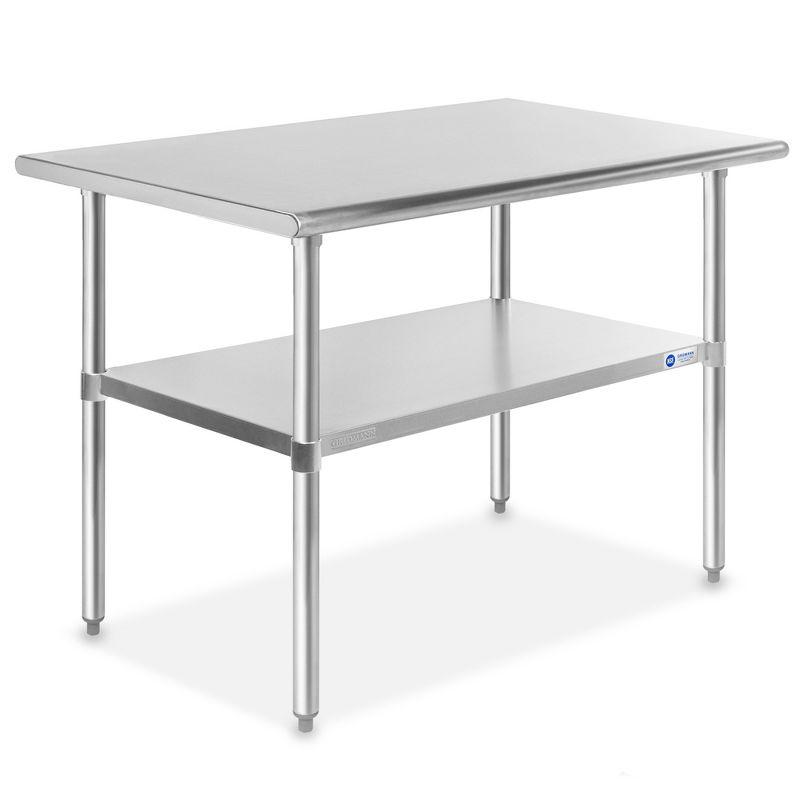 48" Stainless Steel Commercial Kitchen Prep Table with Undershelf