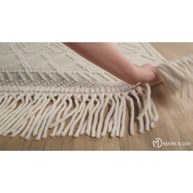 Serene Haven Hand-Knotted Wool Beige Area Rug, 8' x 10'