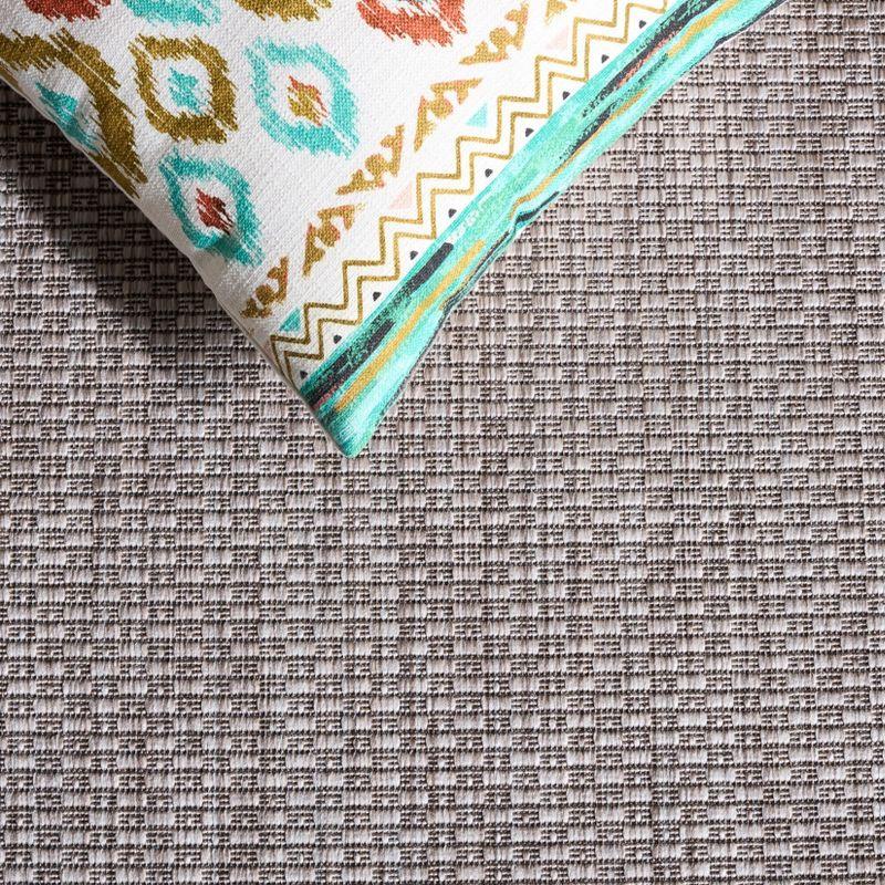 Courtyard CY8477 UV & Stain Resistant Non-Shedding Power Loomed Indoor/Outdoor Area Rug - Beige/Black - 9'x12' - Safavieh