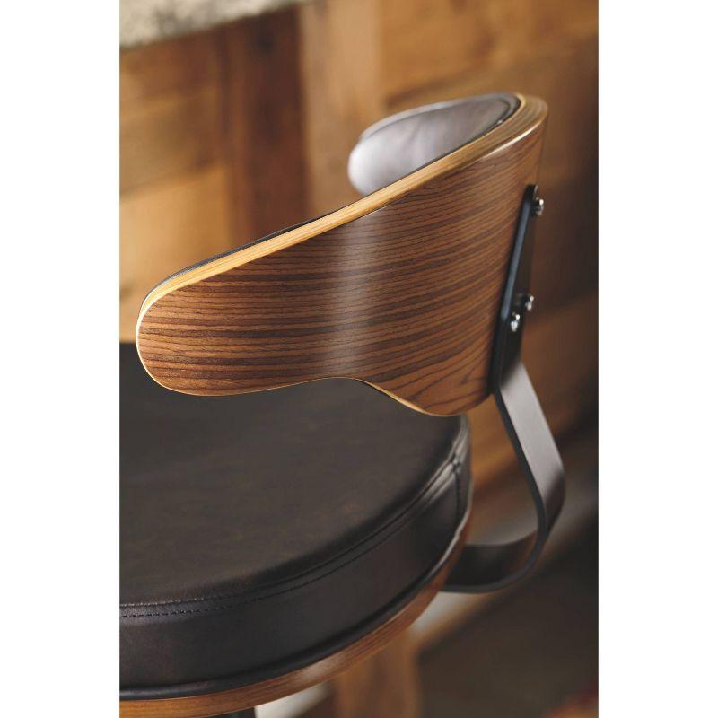 Tall Bellatier Adjustable Height Barstool Black - Signature Design by Ashley: Swivel, Low Back, Metal Frame