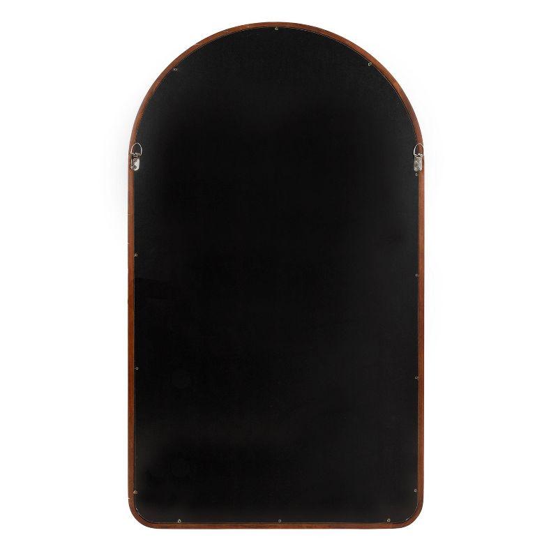 Kate & Laurel All Things Decor 20"X36" Talma Arched Wall Mirror Walnut Brown