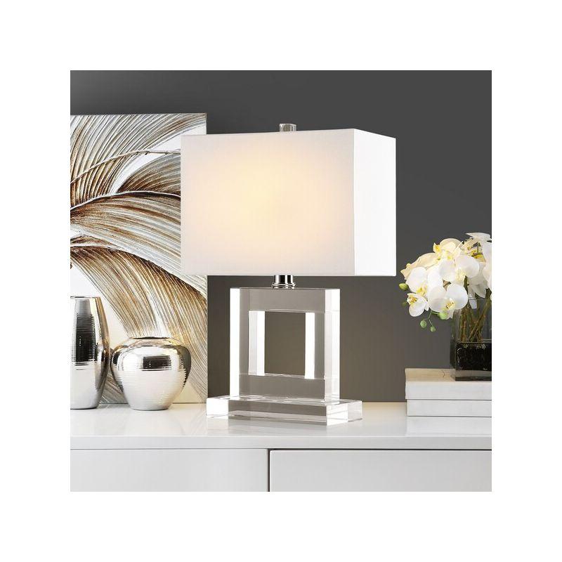 Everly Quinn Modern Crystal Table Lamp With Led Bulb For Bedroom, Living Room, Home Office, Or Study