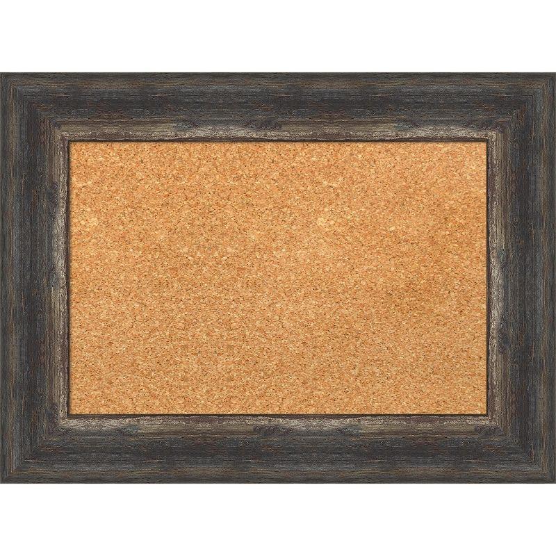 Amanti Art Natural Cork Board Framed Bark Rustic Char Bulletin Board 23 in. x 17 in.