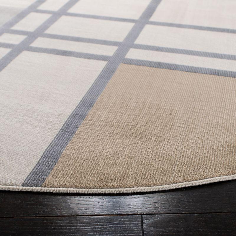 Orwell ORW302 Power Loomed Indoor Accent Rug - 3' Round - Ivory/Taupe - Safavieh