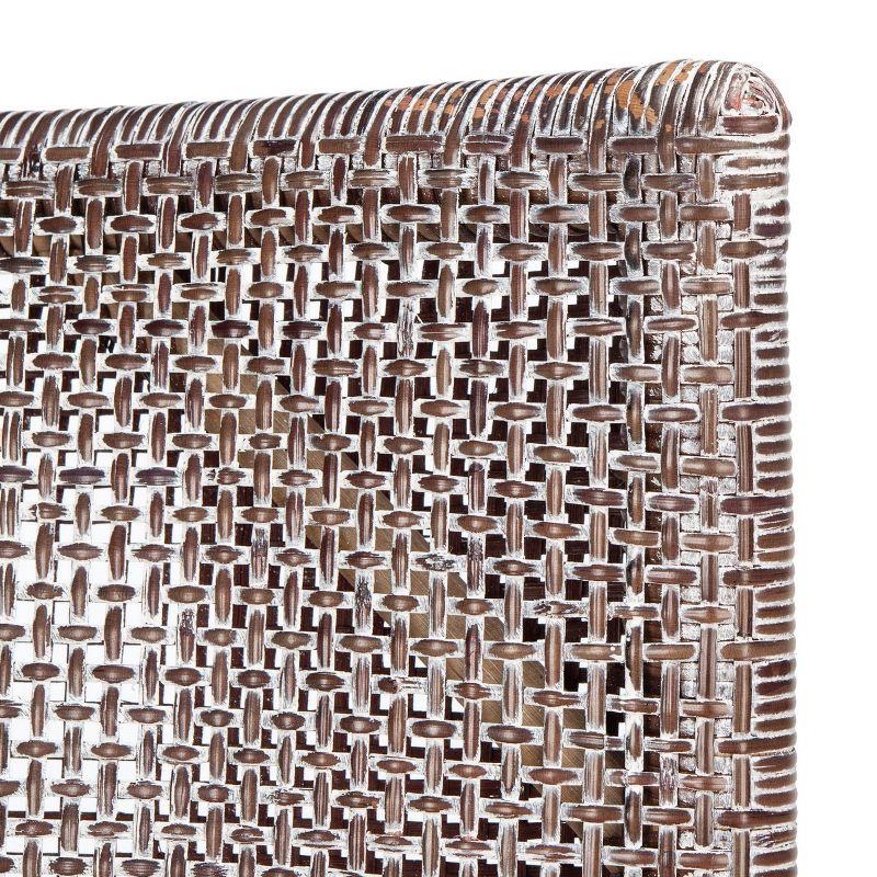 Donatella Rattan Chair - Brown White Wash/Dark Brown - Safavieh