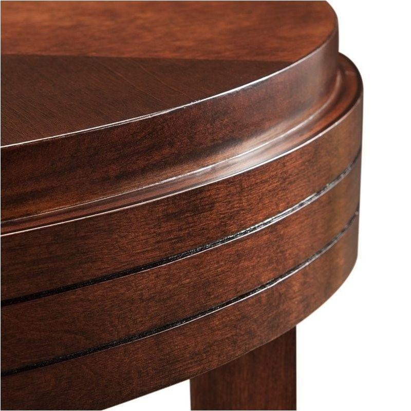 Leick Favorite Finds Oval Wood End Table in Chocolate Cherry