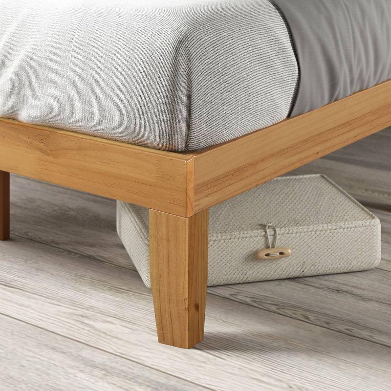 Full Moiz 14" Wood Platform Bed Frame Natural - Zinus