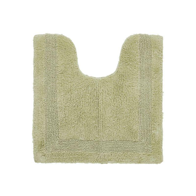 Better Trends Lux 100% Cotton Tufted Solid Reversible Bath Rug 20" x 20" Contour - Sage