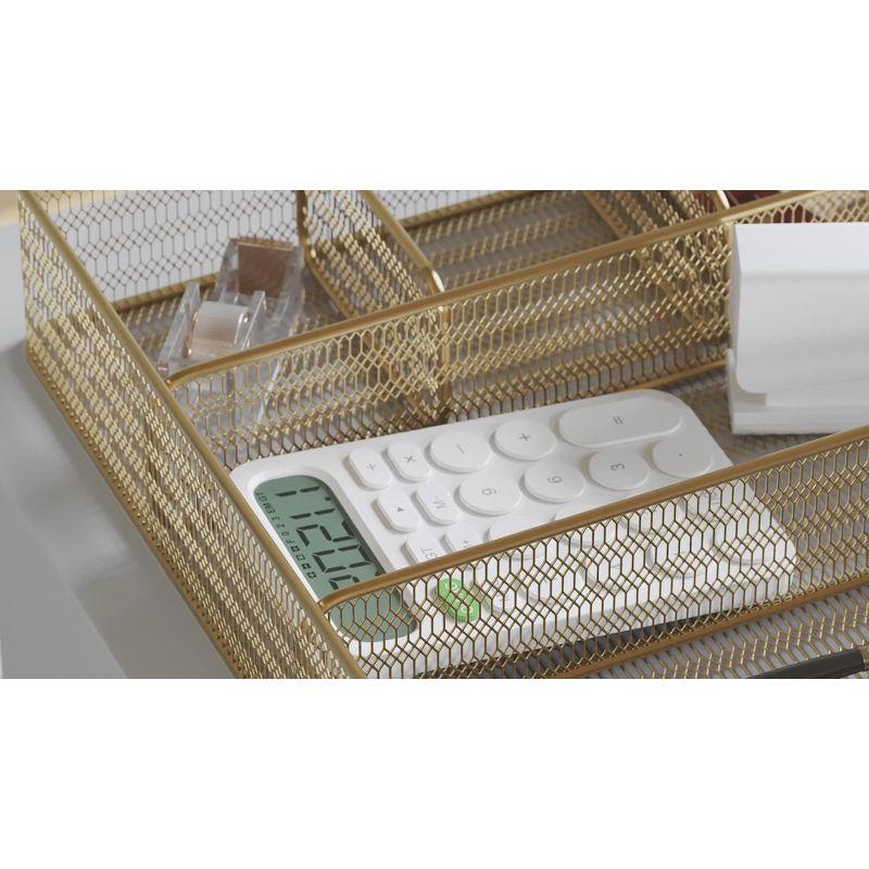 Thomas Martha Stewart Mesh Metal 6 Compartment Large Desk Drawer Organizer