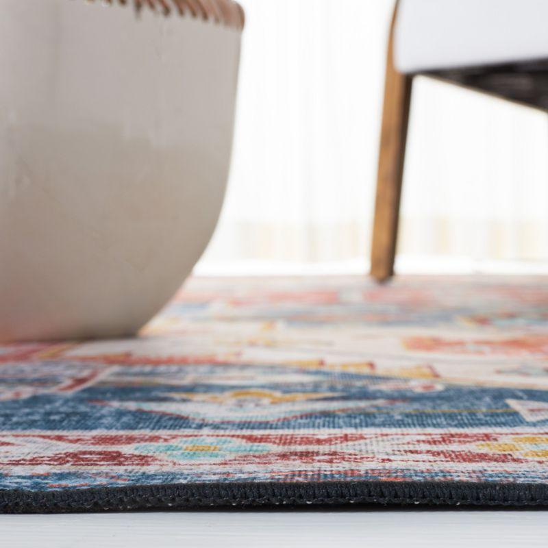 Tucson Vintage Persian TSN116 Power Loomed Machine Washable Skid-Resistant Indoor Accent Rug - Blue/Rust - 3'x5' - Safavieh