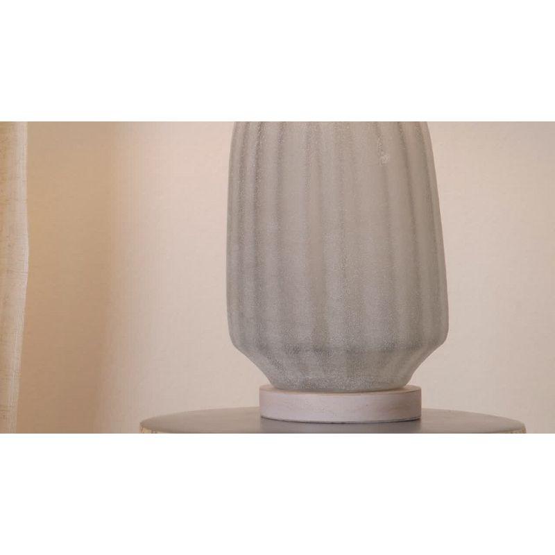 Frosted Glass Table Lamp with Shade Gray - Splendor Home