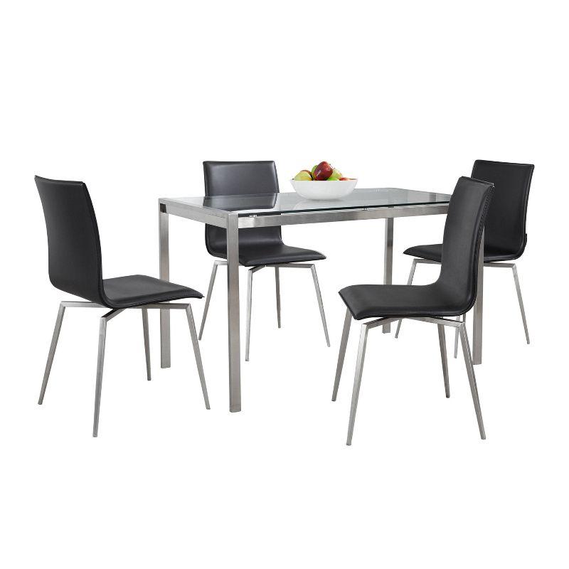 Fuji-Mason 5 - Piece Glass Top Dining Set