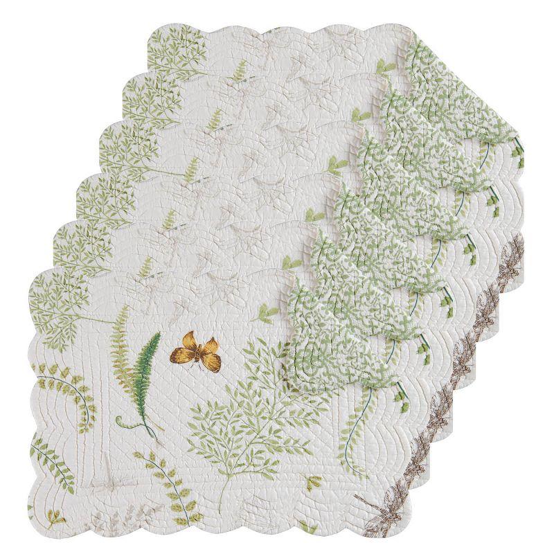 Althea Botanical Cotton Quilted Placemat Set of 6