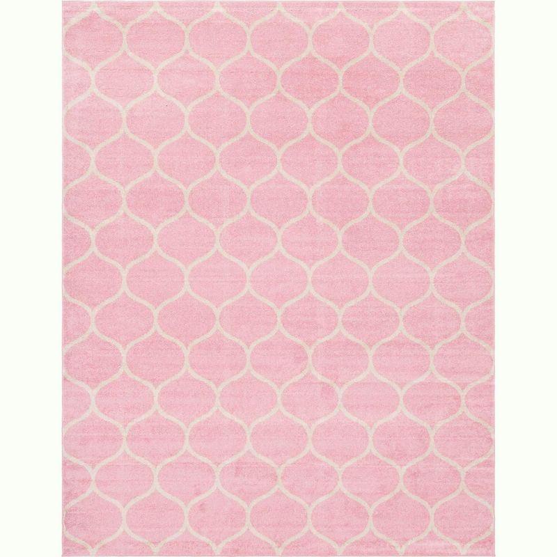 Unique Loom 8' 0 x 10' 0 Trellis Frieze Light Pink Area Rug