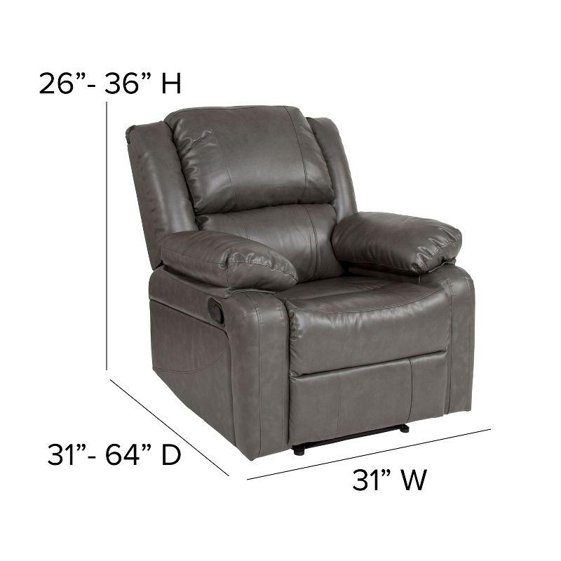 Flash Furniture Harmony Series Gray LeatherSoft Recliner