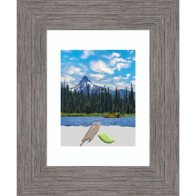 Pinstripe Plank Grey Distressed Polystyrene Wall Picture Frame