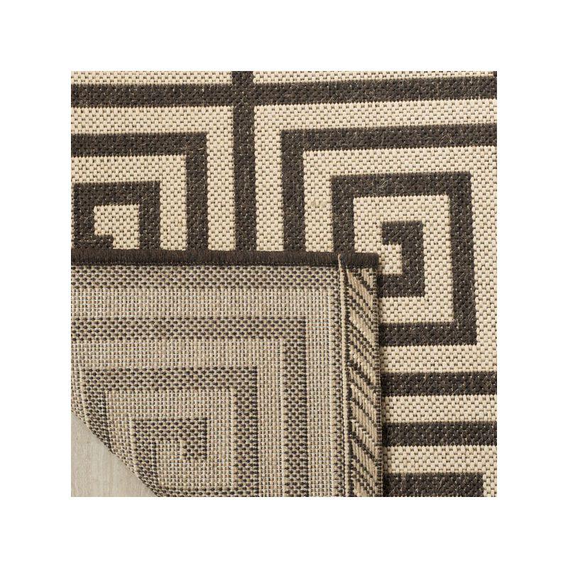 Linden LND129 Power Loomed Runner Rug - Creme/Brown - 2'2"x8' - Safavieh