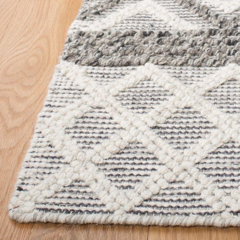 Vermont VRM211 Hand Woven Area Rug - Ivory/Dark Grey - 3'x5' - Safavieh.
