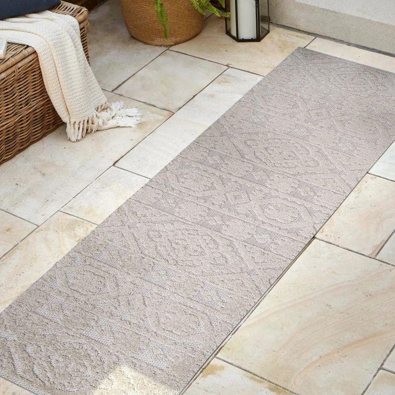 Citta High-Low Pile Mediterranean Tile Indoor/Outdoor Area Rug  - JONATHAN Y